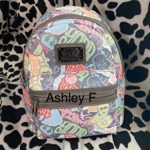 Star Wars graffiti loungefly backpack heart logo